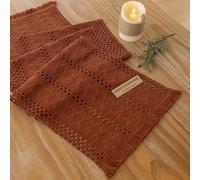Keketo Boho Terracotta Table Runner for Home Décor 12x90 Inches Farmhouse Macrame Burlap Jute Rustic Dining Kitchen Centerpiece Bohemian Decor French Country Baby Bridal Shower Decorations