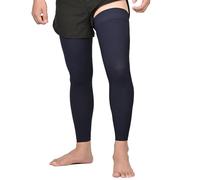 KEKING Full Leg Compression Sleeves, Unisex, Thigh High Compression Stocking 20-30mmHg Graduated Support for Thigh Calf Knee, Navy Blue, X-Large