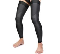KEKING® Full Leg Compression Sleeves, Unisex, Thigh High Compression Stocking 20-30mmHg Graduated Support for Thigh Calf Knee, Running, Basketball, Reduce Varicose Veins and Swelling, Pair, Black 3XL