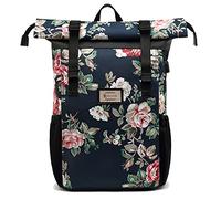KeKour Women's School Backpack for Girls and Boys Teenagers, Rolltop Laptop School Backpack for 15.6 Inch Laptop, Stylish Daypack for Work, University, Travel, Sports Backpack