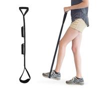 Kekoy 107cm Long Leg Lifter Strap Foot & Hand Grip, Mobility Lift Raiser Aids for Limited Mobility After Hip Replacement Getting in and Out of Bed, Car, and Wheelchair (107cm Black)