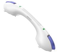 KEKOY 17.5 Inch Suction Grab Rails for Bathroom and Bathtubs with Indicator - Heavy Duty Safety Shower Hand Rails, Bath Aids Grab Handles for Disabled and Elderly, No Drilling and Removable, Purple