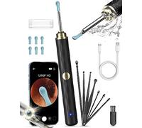 Kekoy Ear Wax Removal Kit Otoscope Ear Camera 1296P HD, WiFi Ear Cleaner with Camera, Rechargeable Ear Wax Remover Tool with Camera, Ear Wax Removal Tool with Lights for Adult & Kid(Light Gold)