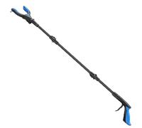 Kekoy Extendable Grabber Reacher Tool with Headlight, 32 inch Foldable Lawn Trash Picker Upper Grabber, 90° Rotating Anti-Slip Jaw, Heavy-Duty Stick, Portable Claw Grabber for Elderly(Blue)