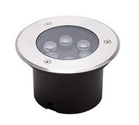 KEKSIS VSHENG Outdoor Buried Lights Embedded LED Ground Lights 6W Round Landscape Light IP67 Waterproof Garden Recessed Underground Light for Step, Pathway, Patio, Driveway, Deck(Red,6W-AC85-265V)