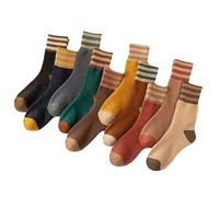 KEKUBUWE Soft Warm Comfort Vintage Casual Winter Crew Socks, Women's Wool Socks, Vintage Knit Crew Socks Gift for Women (10 Pairs,One Size)