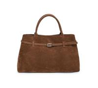 KEKUBUWE Suede Tote Bags for Women, Faux Leather Top Handbags, Large Brown Top Handle Work Tote Bag (Brown,One Size)