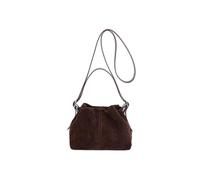 KEKUBUWE Women Faux Suede Tote Handbags, Drawstring Bucket Bag, Retro Slouchy Shoulder Bag, Everyday Satchel Purse (Brown,One Size)