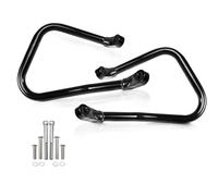 kekykm Motorcycle Saddle Bag Guard Crash Bar Bracket Compatible with Harley Davidson Softail Heritage Classic FLHC FLHCS Revival FLI Bolt-on Black Rear Saddlebag 2018-2025