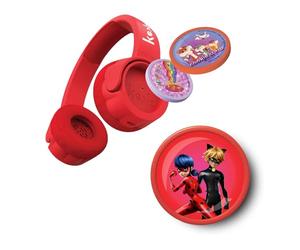 Kekz Premium Red Starter Set: Biscuit Earphones Including Miraculous, Cookie Crew Radio Play & Wunderkekz (Headphones for Children, Travel Headphones for on the Go & at Home)