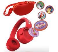 Kekz Premium Red Starter Set Including Cookie Bean Red, 3 Audio Chips Disney, Cookie Crew Radio Play, Wunderkekz (Headphones for Children, Travel Headphones for on the Go & Home, Travel)