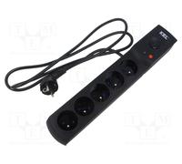 KEL AX5/PRO/1,5M/CZARNY Plug socket strip