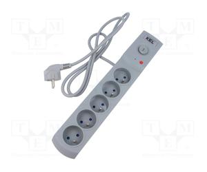 KEL AX5/PRO/1,5M/SZARY Plug socket strip
