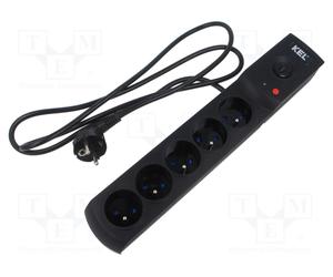 KEL AX5/PRO/3M/CZARNY Plug socket strip