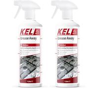 KEL - Grease Away Spray | Heavy Duty Degreaser, Simple & Strong Kitchen De-greaser, Multi Use for Any Surfac - Removes Fat & Oil Easily - 1 Litre (Pack of 2)