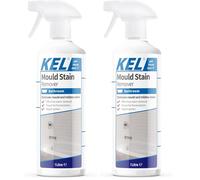 KEL - Mould Stain Remover Spray, Removes Mouldy Stains From Walls, Tiles, Silicone Seals & More - 1 Litre (Pack of 2)