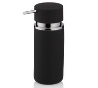 Kela 20421 Soap Dispenser Ceramic Diameter 6.5 cm, 300 ml, 6.50 x 6.50 x 16,50 cm, Black