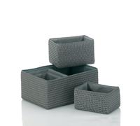Kela 21783 5-piece Basket Set, Different sizes, PP plastic, Rimossa, Grey