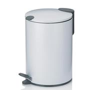 kela 23613 Dust Bin, 3 l, Silent Close, Metal, Mats, White