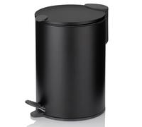 kela 23614 Dust Bin, 3 l, Silent Close, Metal, Mats, Black