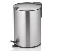 kela 23615 Dust Bin, 3 l, Silent Close, Metal, Mats, Silver Matte