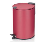 kela 23618 Dust Bin, 3 l, Silent Close, Metal, Mats, Pastel Red