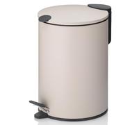 kela 23619 Cosmetic Bin with Inner Bucket 3 L Silent Closing Metal Mats Beige