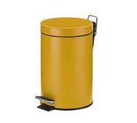 kela 24285 Rubbish Bin, 3 l, Metal, Monaco, Curry Yellow