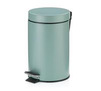kela 24287 Rubbish Bin, 3 l, Metal, Monaco, Jade Green
