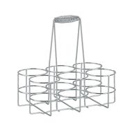 Kela Bottle Holder, Metal, Silver, 31 x 31 x 21 cm