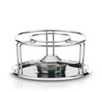 Kela 60127 3-Piece Rechaud with Paste Burner, 18/10 Steel, Silver, 23.5 x 23.5 x 10.5 cm