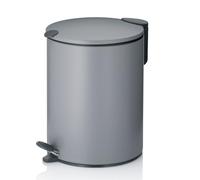 kela Cosmetic Bin 5 L Light Grey Matt, Silent-Close Lid, Pedal Bin Bathroom Bin, Bathroom Bin with Inner Bucket and Carry Handle