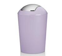 kela MARTA Cosmetic Bin, Purple, 1.7 Litres, Mini Rubbish Bin with Swing Lid, Plastic, Pastel Purple, Matt