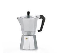 kela Espresso Maker for 3 Cups, Espresso Pot 150ml, Coffee Maker Aluminium, Italia, Espresso Maker for stovetop, All Types of cookers Except Induction, Silver matt