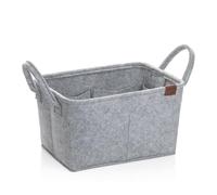 kela Fay 24462 Felt Basket, Light Grey, Carry Handle