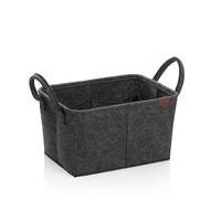 kela Fay 24463 Felt Basket, Dark Grey, Carry Handle