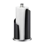 kela kitchen roll holder black, for thick rolls, kitchen roll holder standing 33.5 cm high, STELLA, stainless steel