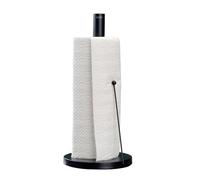 kela kitchen roll holder black matt, also for thick rolls, upright paper roll holder 33.5 cm high, ROLLO, metal