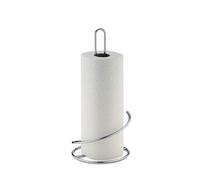 KECKU kela kitchen roll holder upright, also for thick rolls, kitchen roll holder 33 cm high, CARO, chrome-plated metal