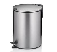 kela Mats, 5 L, diameter 20.5 cm, stainless steel, silver matt, silent-close, removable inner bucket with carrying handle, non-slip base, 23703