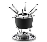 Kela Fondue-Set Comore 20x19,5cm 11 Pieces, Stainless Steel, Silver/Black, 20 x 20 x 19.5 cm