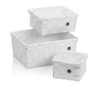kela Neo 24469 Basket Set of 3 Different Sizes Polypropylene Plastic Stackable White