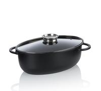kela roaster oval 8 litre ATURA, Dutch Oven, cast iron roaster with lid induction, cast aluminium ceramic coated, PFAS free