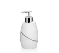 kela Talus Soap Dispenser 300 ml White Natural Stone Look Pump Bottle Refillable Washing-Up Liquid Dispenser