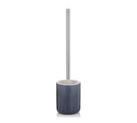kela Toilet Brush with Container 44.5 cm AVA, Toilet Brush with Interchangeable Brush Head, Ceramic Stainless Steel Handle, Blue
