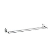 kela towel rail double 75.5cm, towel rail with 2 towel rails, wall mounting, towel rail without drilling, LUCIDO, stainless steel glossy