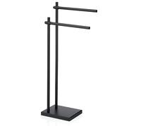 kela towel rail upright 79cm, height-adjustable, towel rail with 2 bars, DEVIN, metal powder-coated, towel rail black matt
