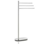 kela towel rail upright 85cm, swivelling, towel rail with 3 towel rails, LUCIDO, chrome-plated stainless steel, glossy