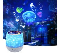 KELAHOUSE Ocean Star Night Light Projector for Kid, Kids Jellyfish Galaxy Projector, Nebula Star Boys Girls USB Night Light, 360 Degree Rotating Projection Lamp