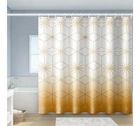KELAIMI Geometric Gradient Shower Curtain,Modern Luxury Bathroom Curtains with Hooks, Gradient Aesthetic Geometric Waterproof Quick-Dry Bathtub Curtains Style 14 200X200Cm